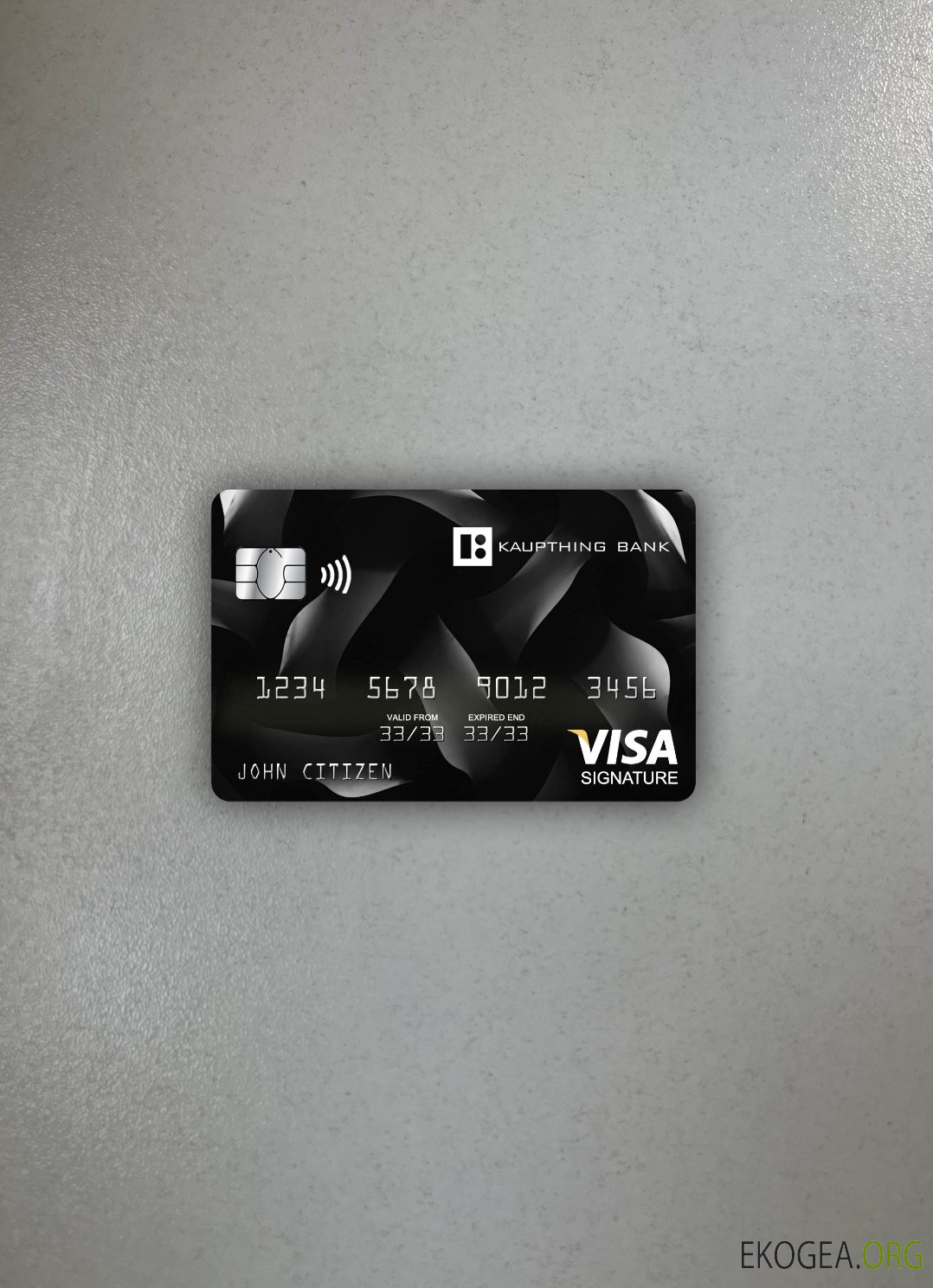 Islande Kaupthing visa carte signature photolook avant